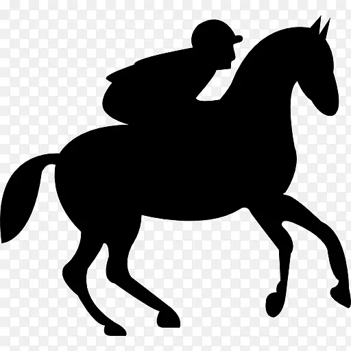 奔跑的马与骑师图标
