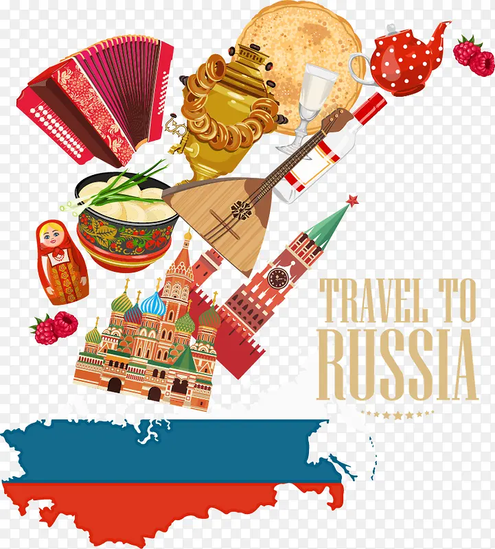 矢量俄国旅游文化
