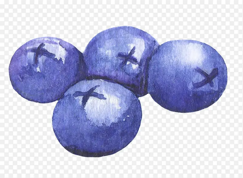 卡通手绘水果装饰海报设计蓝莓