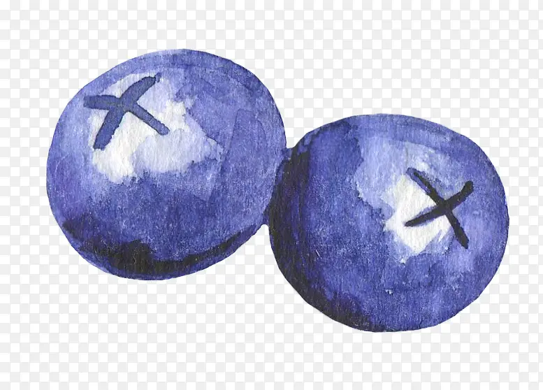 卡通手绘水果装饰海报设计蓝莓