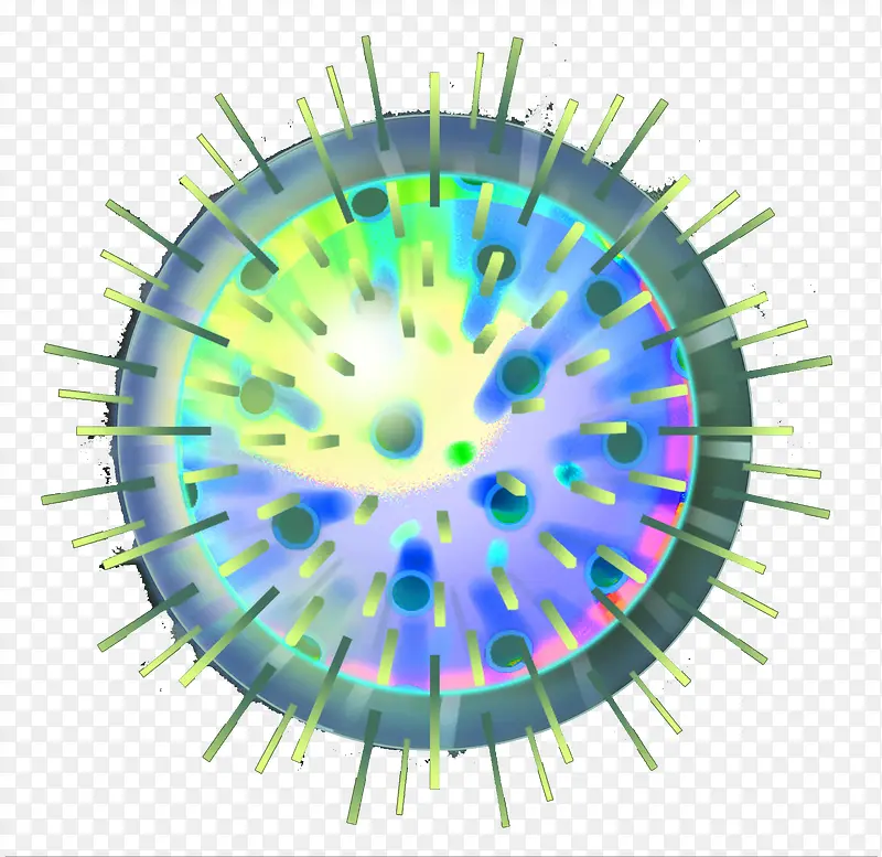生物细胞彩色平面图