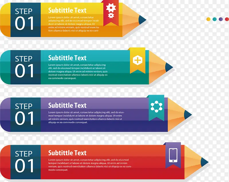 彩色铅笔信息图表