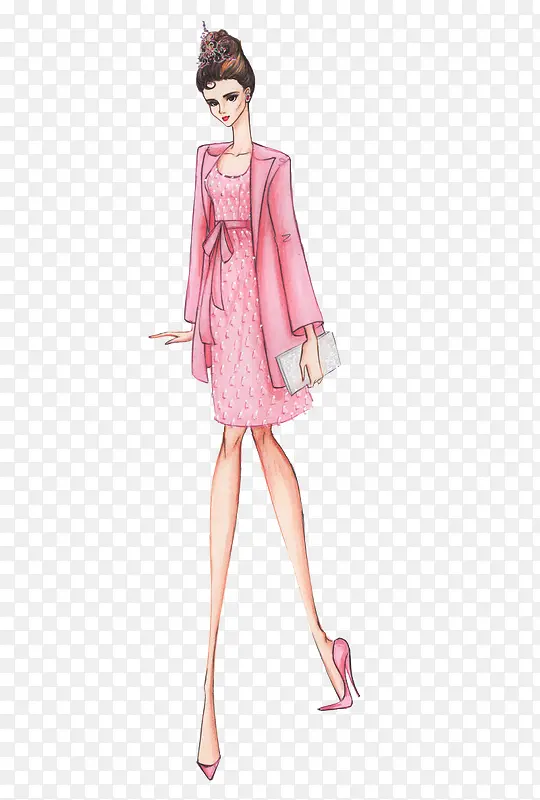 高端女装设计插画稿