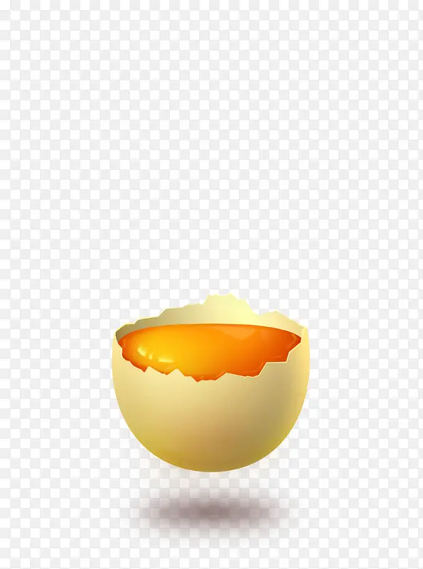 半壳鸡蛋黄色液体