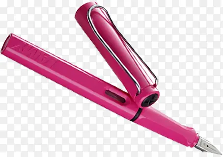 粉色漂亮钢笔开学季