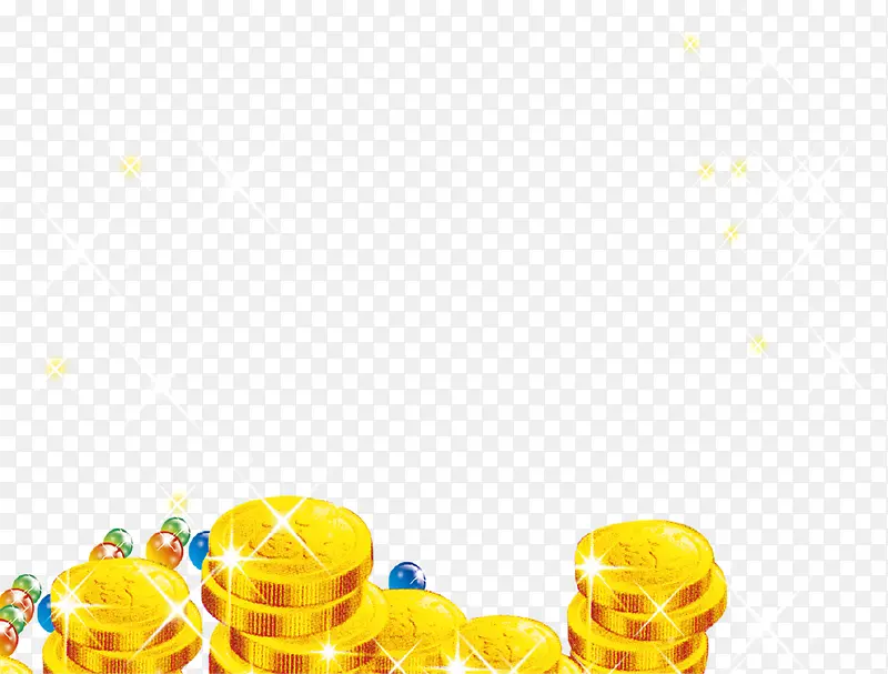 春节金币装饰高清免抠图素材