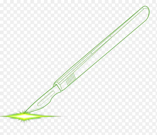 绿色线条钢笔