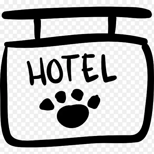 宠物信号酒店用爪子图标