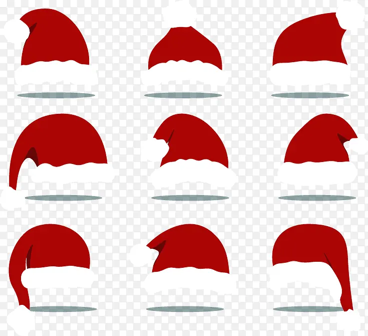 红色圣诞帽九宫格