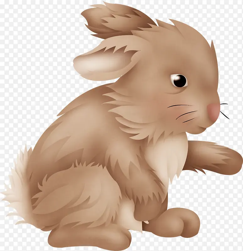 可爱的褐色兔子
