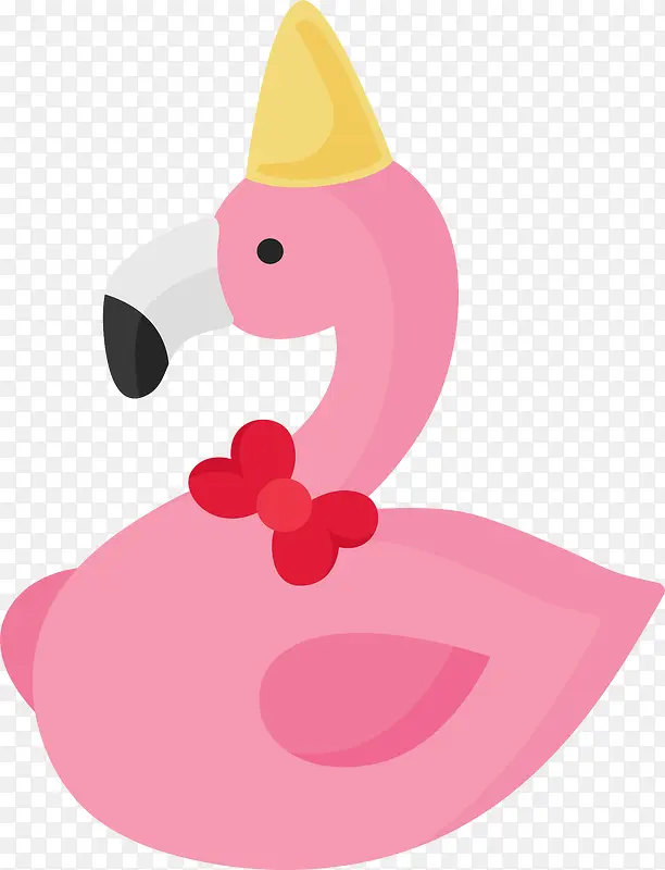 粉红色可爱卡通火烈鸟