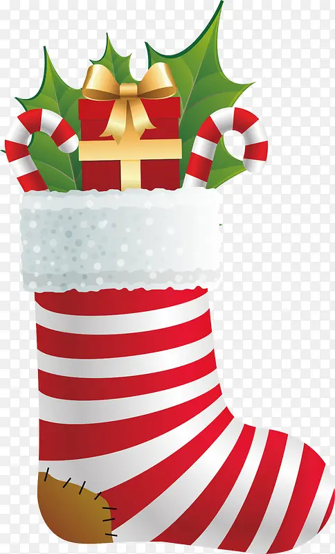 红色圣诞节礼物袜子