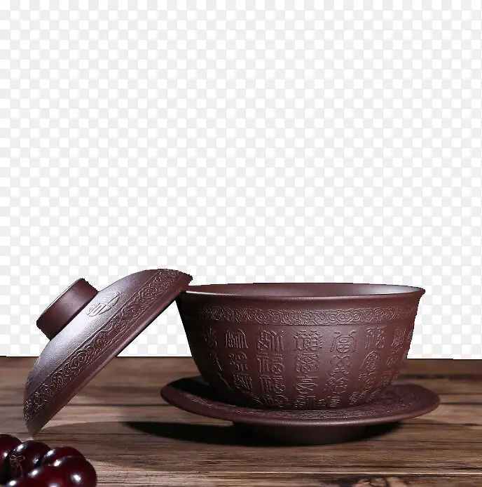 紫砂盖碗茶具
