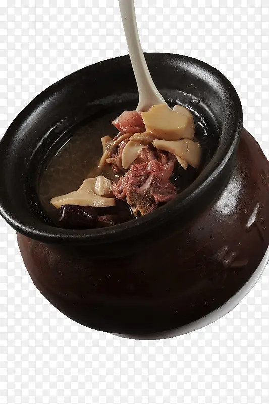 瓦罐里的香菇排骨汤