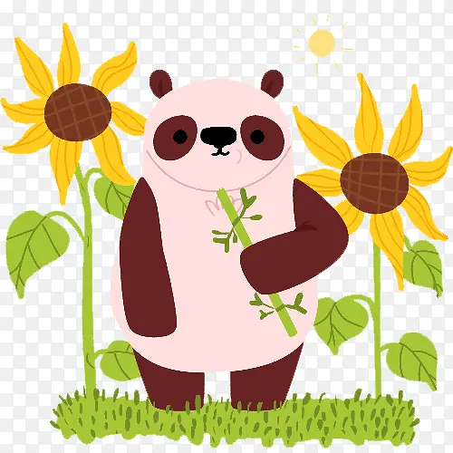 小熊与向日葵