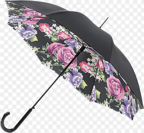 百花黑雨伞