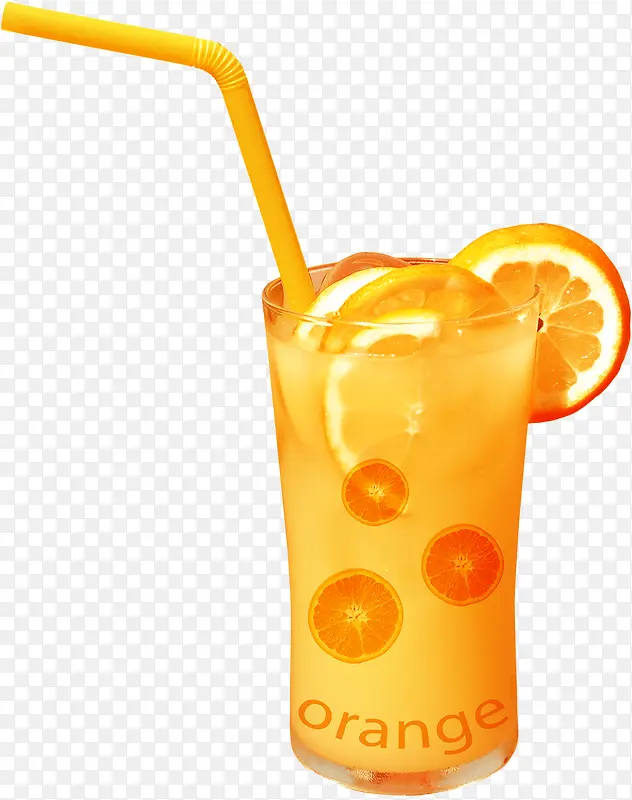 橙色橘子饮料
