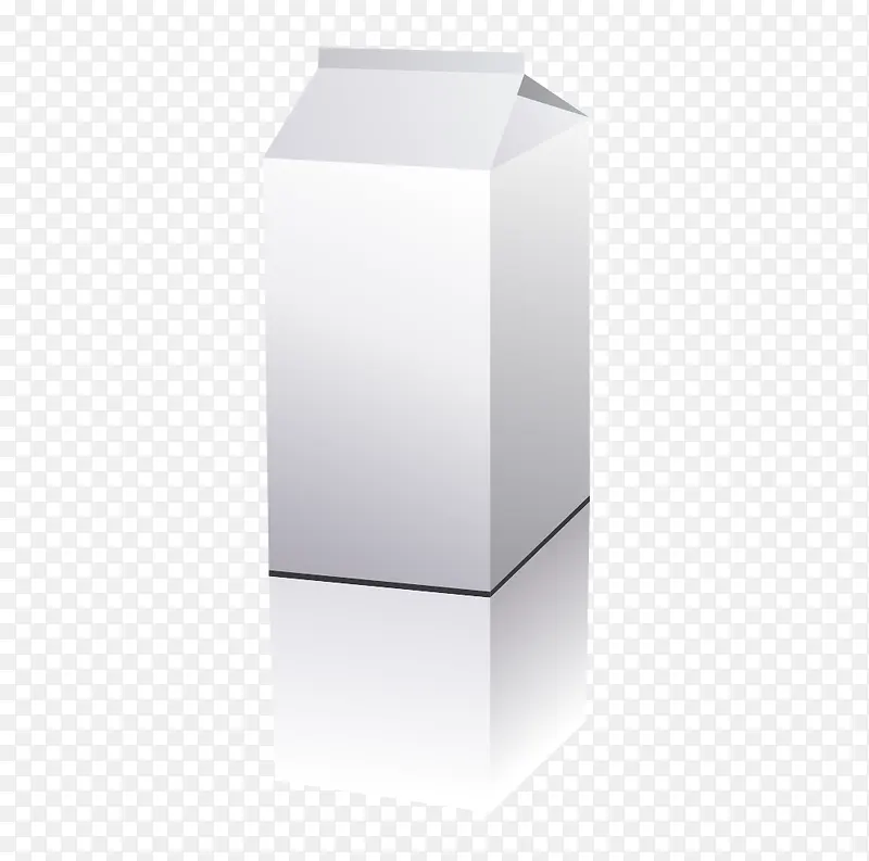 矢量盒子立体拟真白色饮料盒