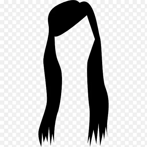女性假发形状图标