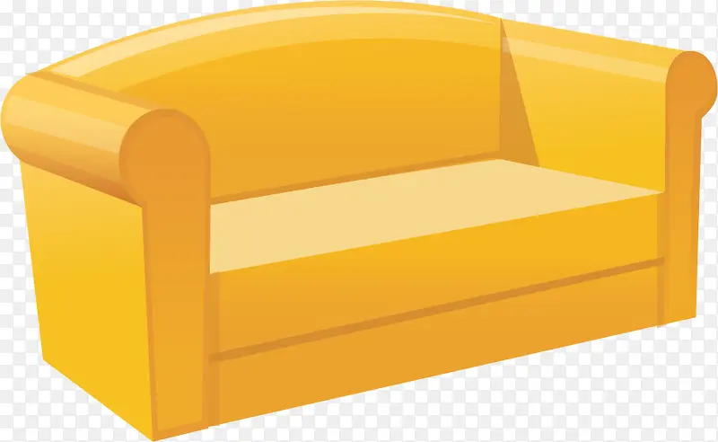 黄色长沙发