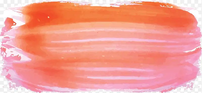 橘红色水彩笔刷涂鸦
