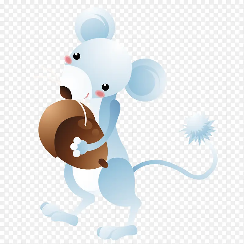 抱着松子的老鼠