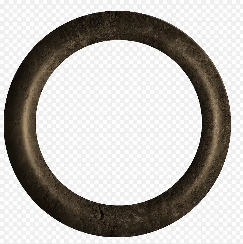 棕色金属花纹圆环