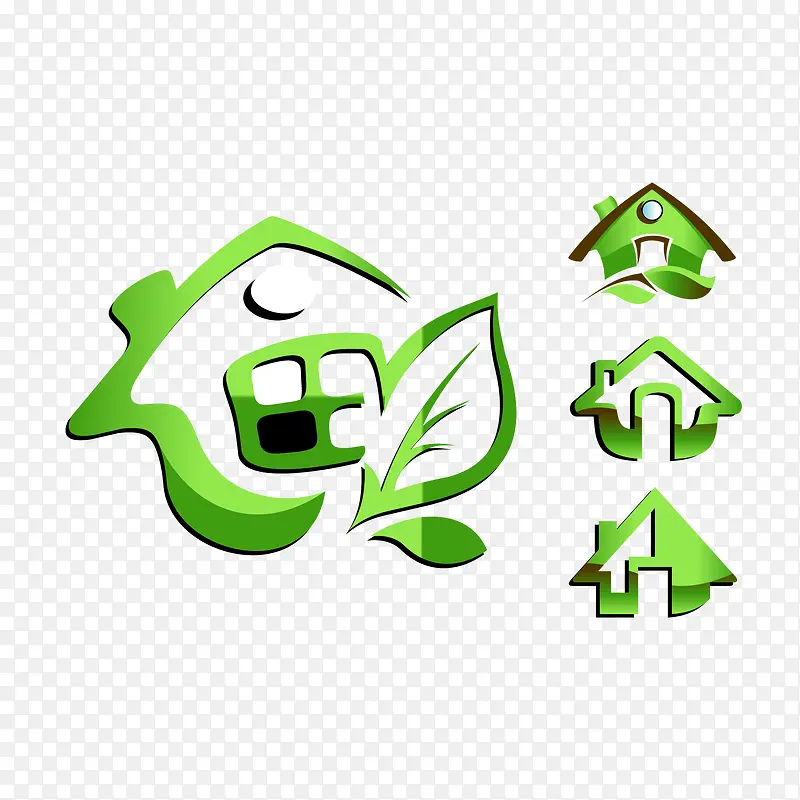绿色房子图形