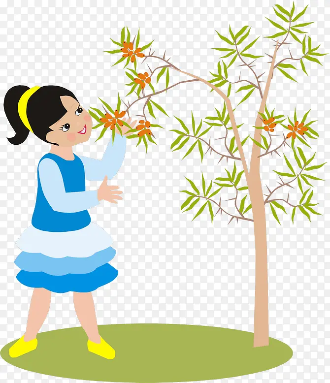 闻花的女孩PNG图片素材下载_图片编号9764646-PNG素材网