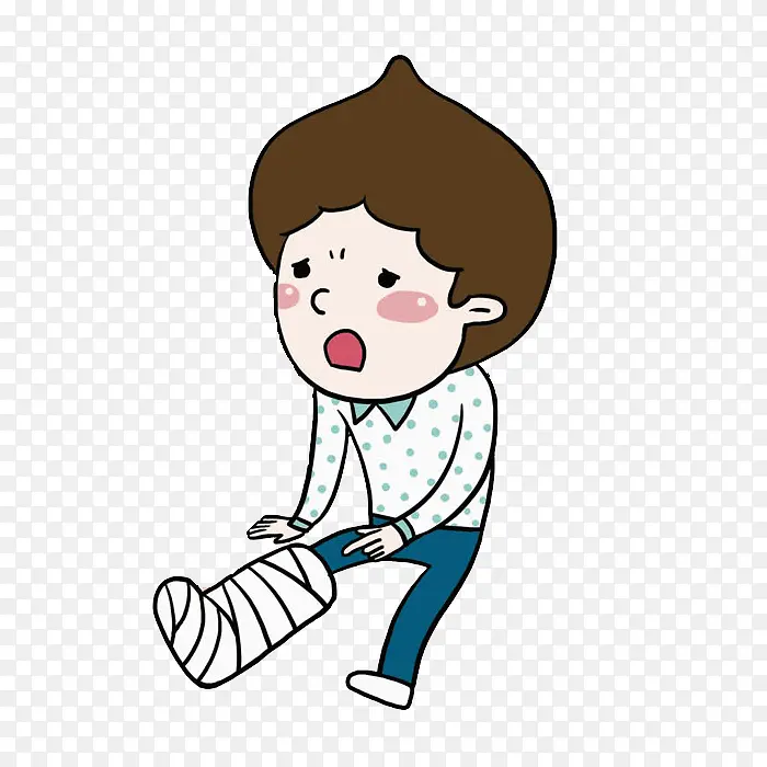 卡通受伤的男孩PNGPNG图片素材下载_图片编号9765178-PNG素材网
