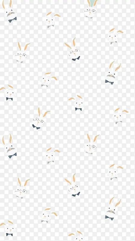 粉耳朵兔子背景图
