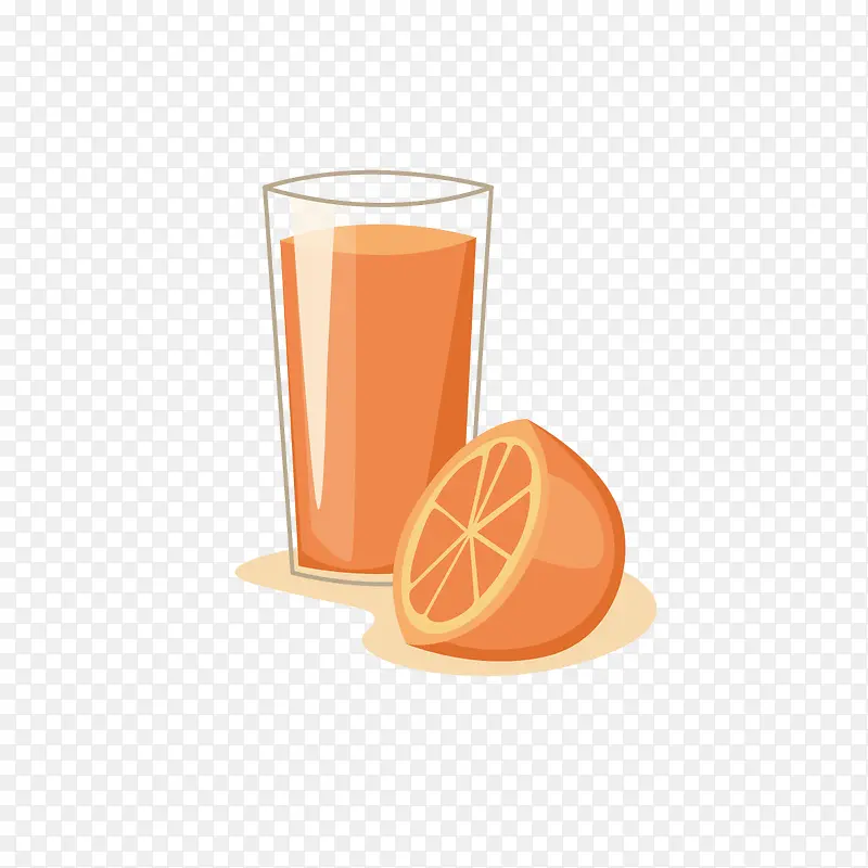 矢量橘子汁