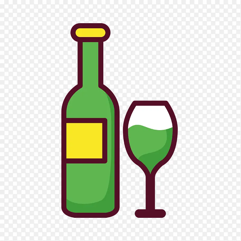 酒和酒杯素材图案