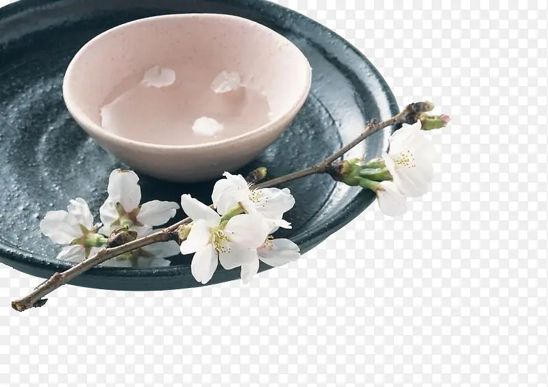 茶具和花