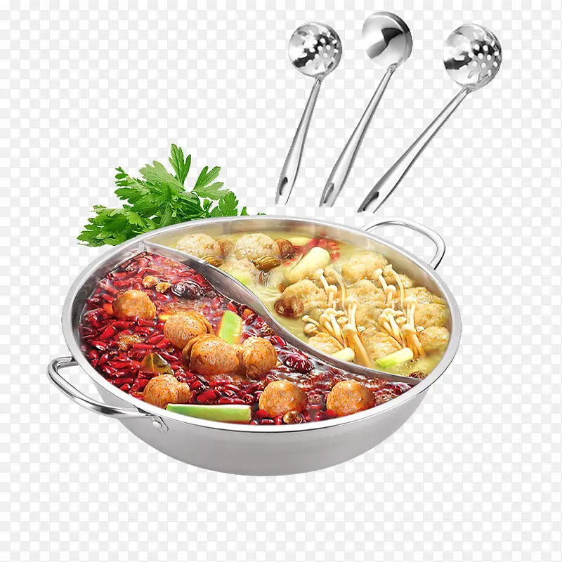 红汤火锅鸳鸯锅辣椒油