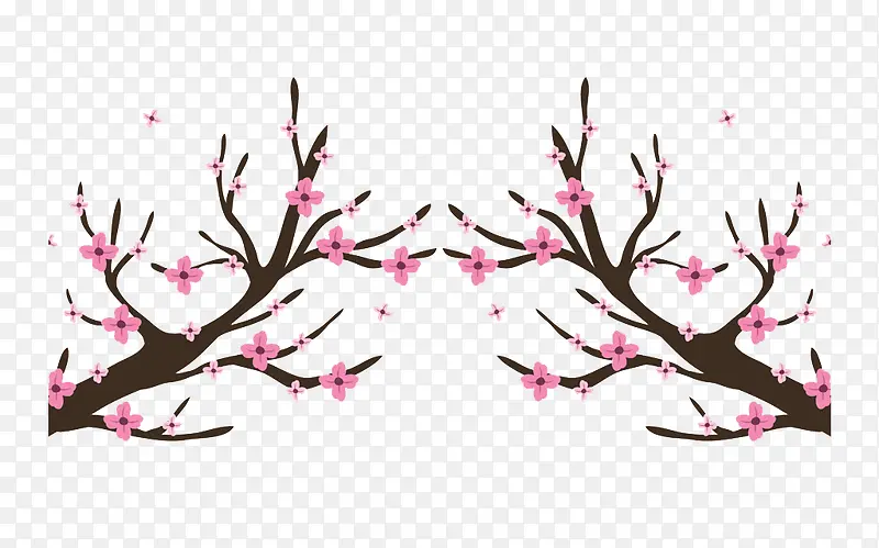 两颗桃花树
