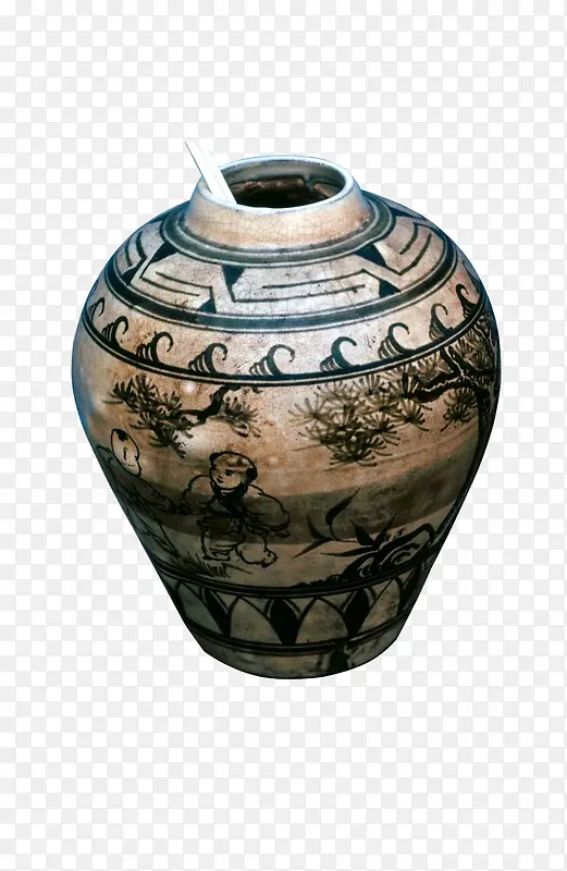 古老的瓷罐容器