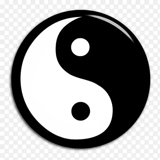 圆形手绘太极图案