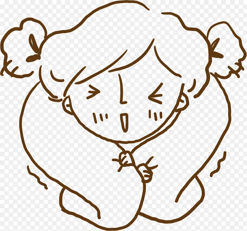 漫画卡通感冒少年