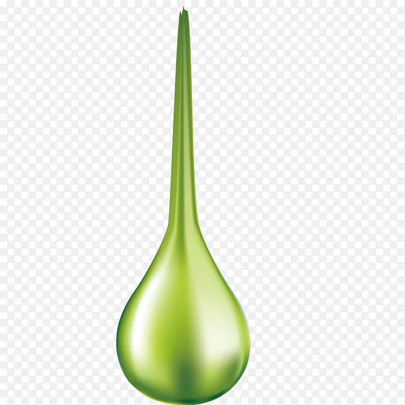 矢量形状绿色水滴
