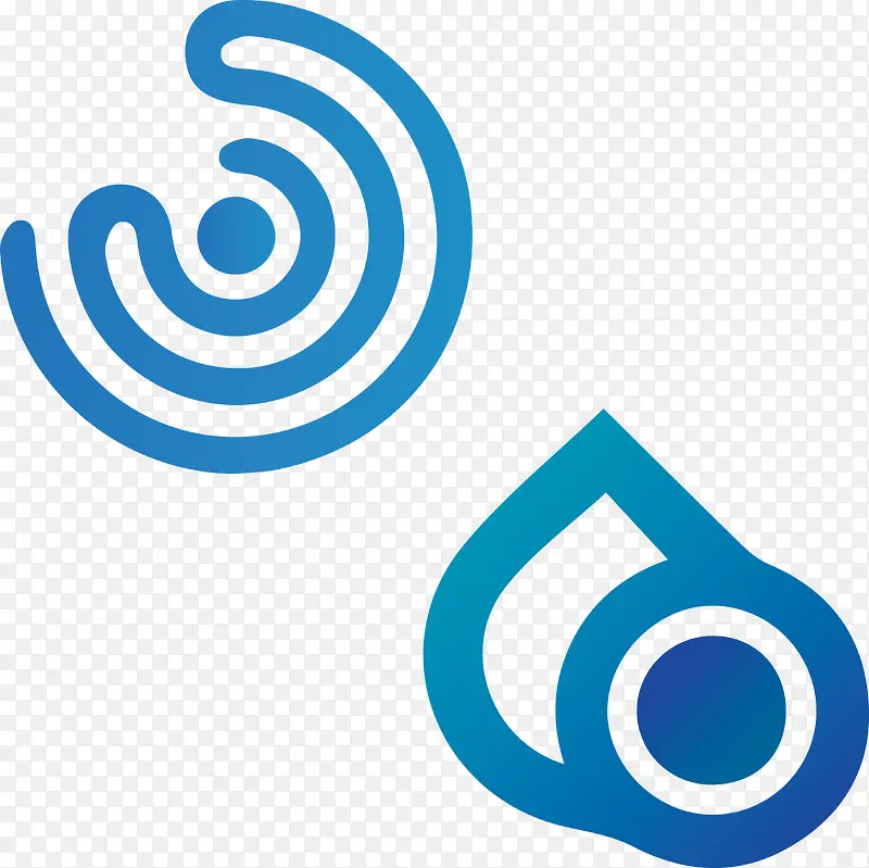 两个矢量水logo