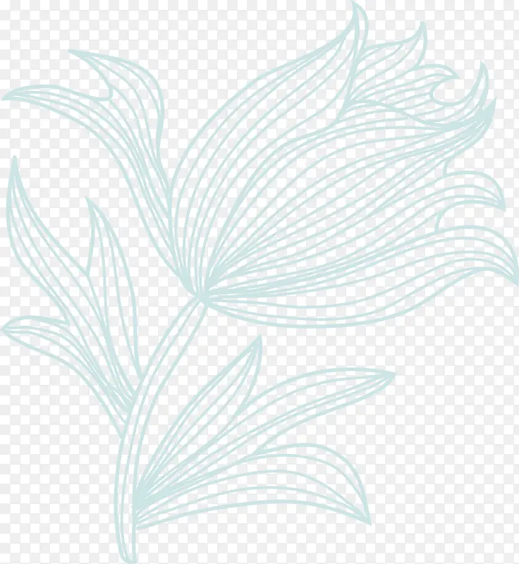 绿色线条花纹