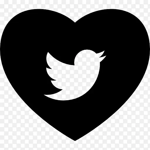 心与社会媒体的标志推特图标