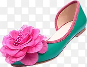 紫色花朵可爱布鞋女鞋