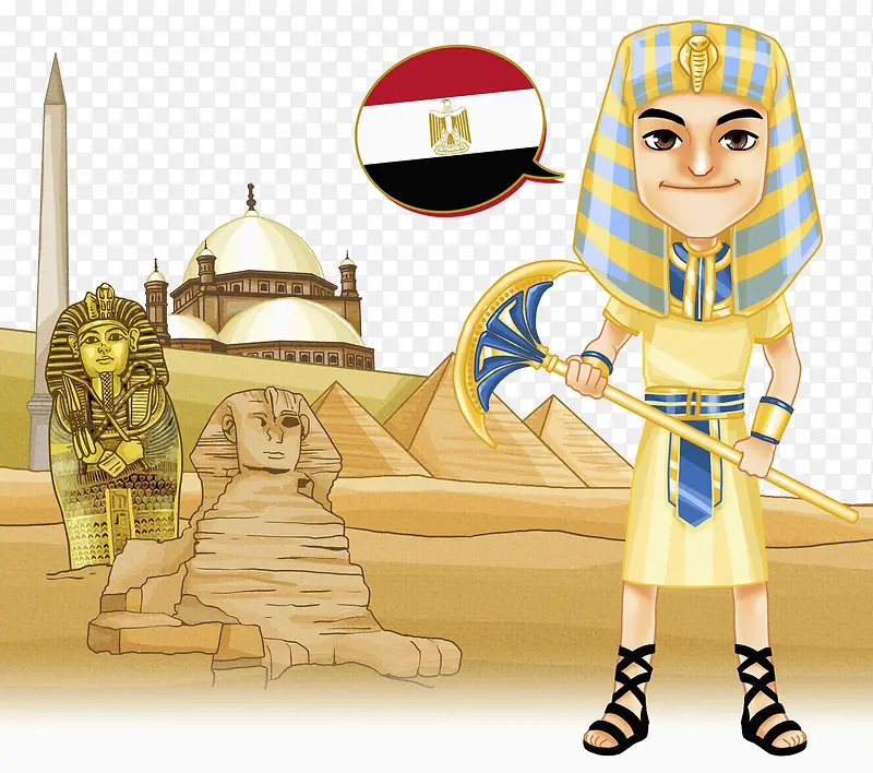 埃及景点地标青年