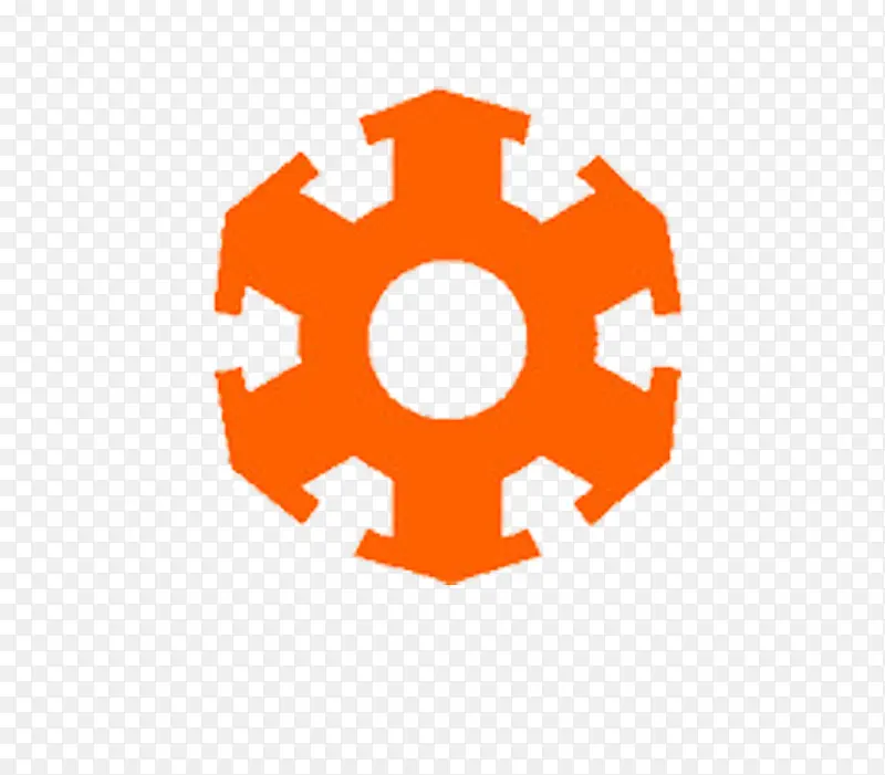 橘色箭头组成的圆形图案