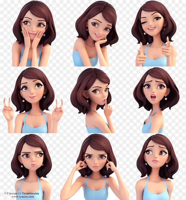 美女表情包PNG图片素材下载_图片编号9790496-PNG素材网