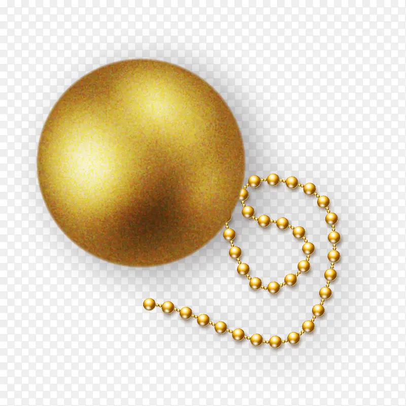 金色质感圆球元素
