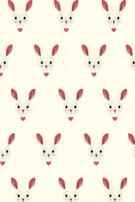创意手绘可爱的小兔子造型