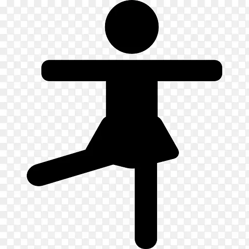 女人锻炼左腿图标
